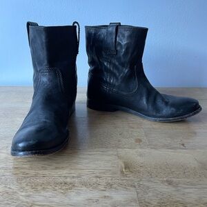 FRYE Black Ankle Boots